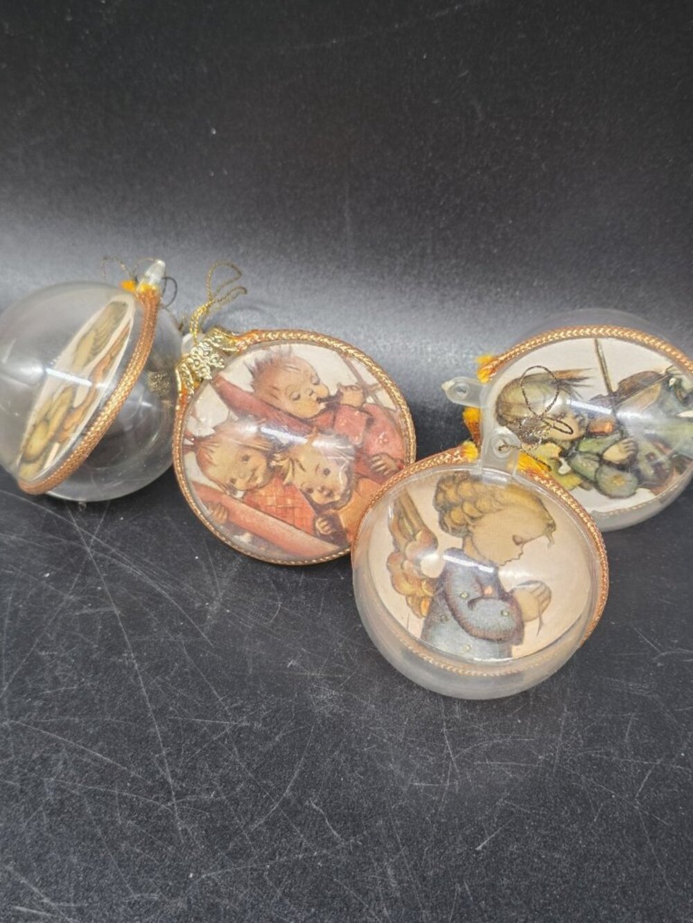 Vintage Hummel Christmas Ornaments Goebel West Germany Angel Child Lot Of 4